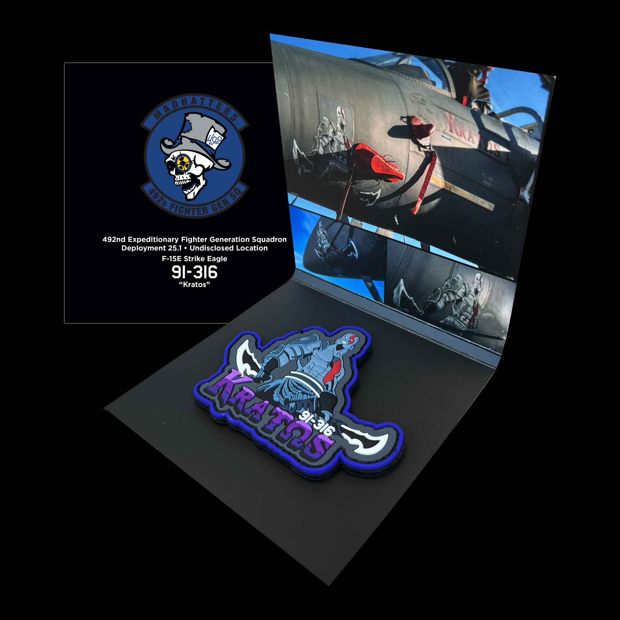 492nd EFGS - Kratos Nose Art Patch