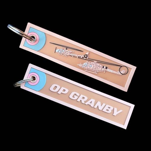 Op Granby: Gazelle and Lynx PVC Keyring