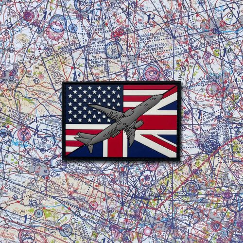 42 Sqn Poseidon UK/USA Flag PVC Patch