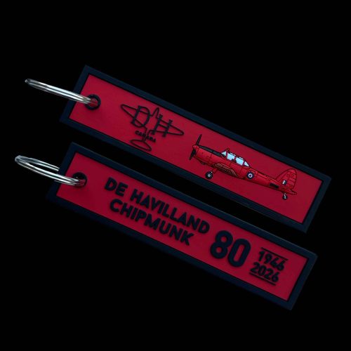 Chipmunk 80th PVC Keyring - Royal Flight
