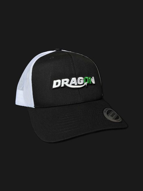 Dragon01 Black and White Adult Trucker Cap
