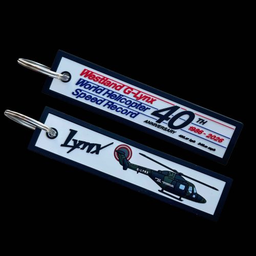 G-LYNX 40th Anniversary World Helicopter Speed Record PVC Keyring