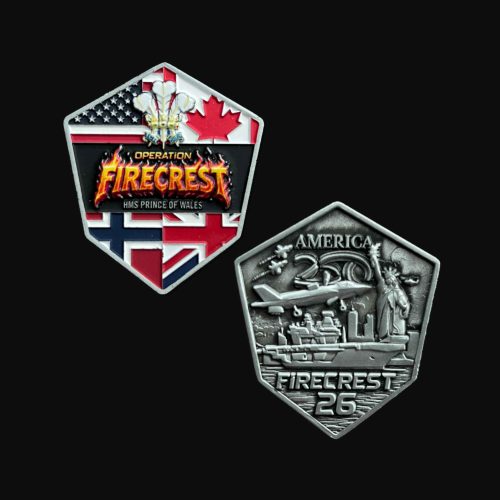 HMS PWLS Op Firecrest America 250 Shield Coin
