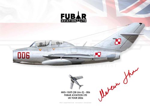 MiG 15UTI '006' SIGNED Print