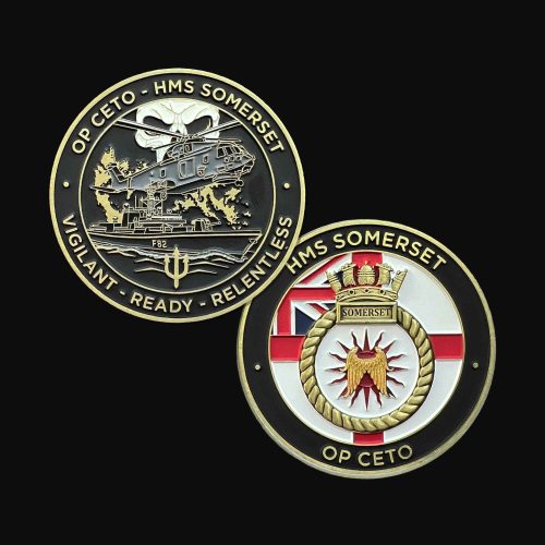 HMS Somerset/814 NAS Op Ceto Coin
